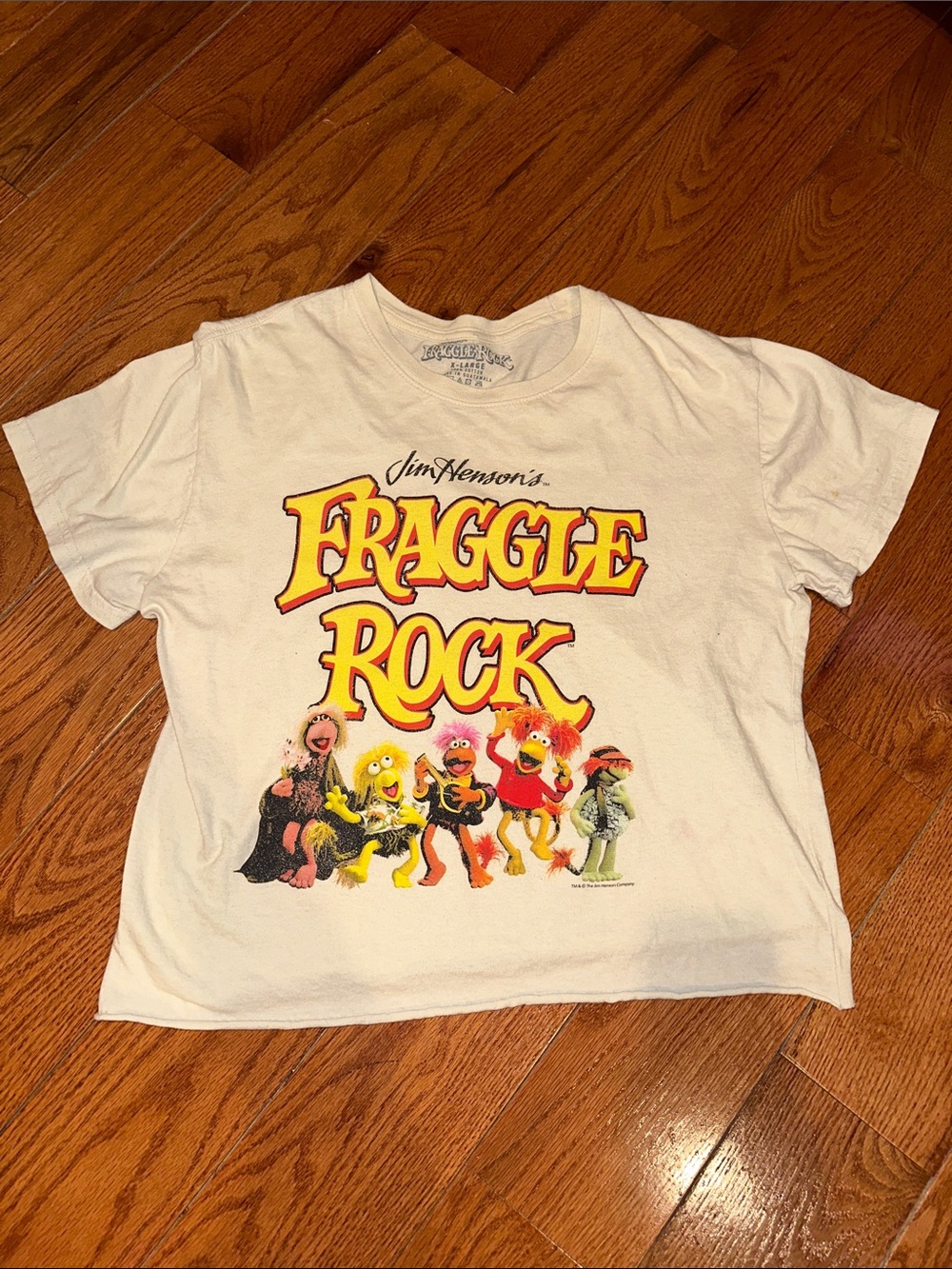 Fraggle Rock Jim Henson Women’s Cropped Tee Size XL